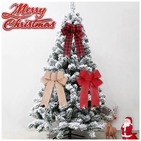 5 Confezioni Di Decorazioni Per Fiocchi Di Natale, Fiocchi Di Ghirlande, Fiocchi Per Alberi Di Natale Red - Foto 2