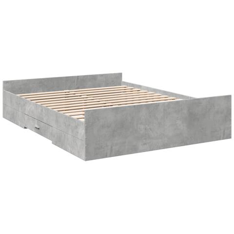 Giroletto Cassetti Grigio Cemento 150x200 Cm Legno Multistrato - Foto 3