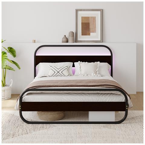 Leeds Letto Led In Metallo 160x200cm - Foto 1