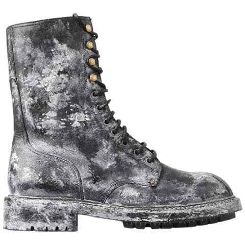 Scarpe Stivali Metã  Polpaccio Pelle Grigia Nera - Eu42.5/us9.5 - Foto 1