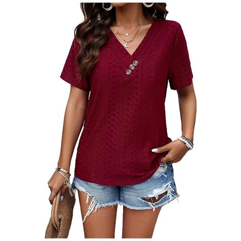 Maglietta Donna Marrone Taglia Xl Scollo Classico - Foto 1