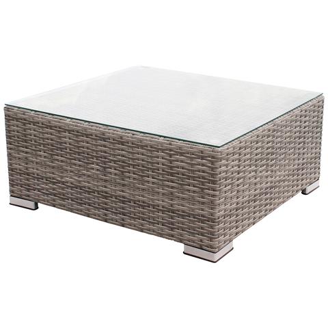 Cambria - Tavolino Per Salotto Modulare Da Esterno In Alluminio E Wicker - Foto 1