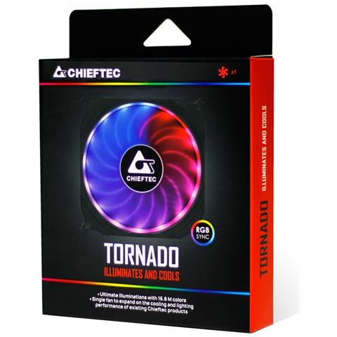 CF-1225RGB sistema di raffreddamento per computer Case per computer Ventilatore 12 cm Nero - Foto 6