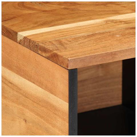 Tavolino da Salotto 80x50x40 cm Legno Massello di Acacia - Foto 2