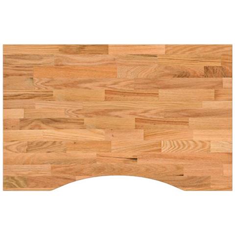 Piano Scrivania Marrone Chiaro 80x50x2,5 Cm In Rovere Massello - Foto 2