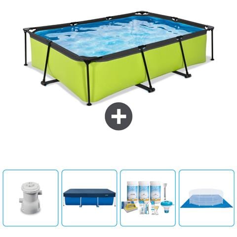 Piscina Fuori Terra - Rettangolo - 300x200x65 Cm - Groen - Include Accessori Coordinati Cb1 - Foto 1