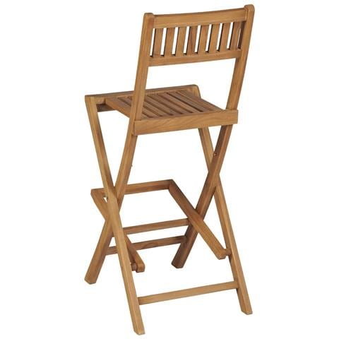 Lusso Casadino -  Sgabelli Da Bar Da Esterno Pieghevoli 2 Pz In Massello Di Teak - Foto 1