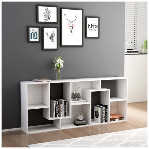 Lusso Casadino -  Libreria Bianca 67x24x161 Cm In Legno Multistrato - Foto 2