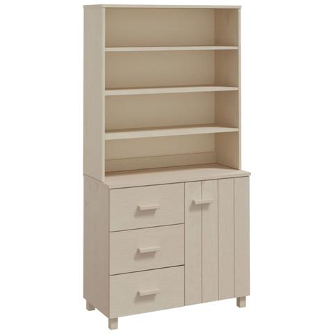 Credenza Hamar In Legno Massello Di Pino Marrone - Foto 1