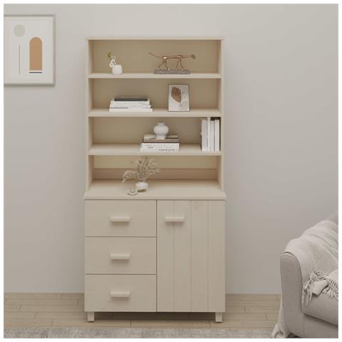 Credenza Hamar In Legno Massello Di Pino Marrone - Foto 8