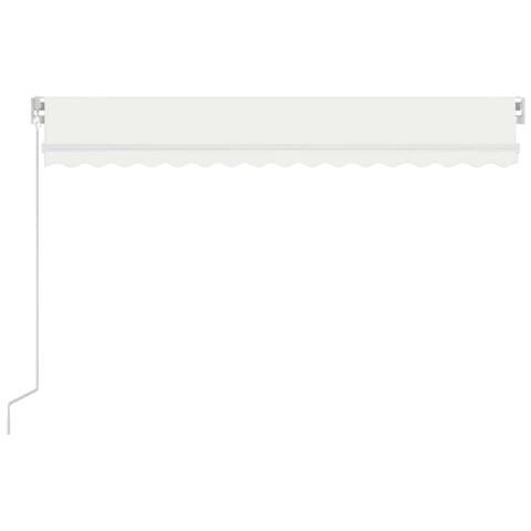 Lusso Casadino -  Tenda Da Sole Retrattile Manuale Con Led 400x300 Cm Crema - Foto 2