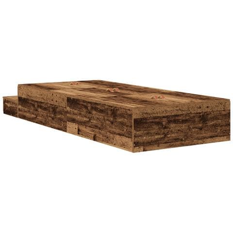 Struttura letto con contenitore in legno antico 100x200 cm - Foto 9