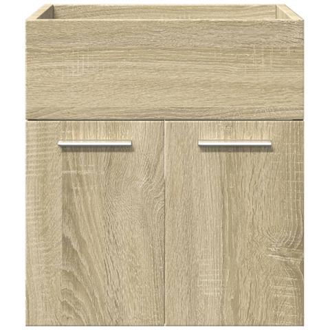 Set Mobili da Bagno 4 pz Rovere Sonoma in Legno Multistrato - Foto 9