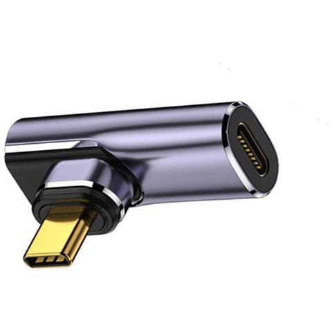 Adattatore Magnetico Da Usb-c Femmina A Usb-c Maschio Ad Angolo Retto (1 Pezzo) - Foto 1