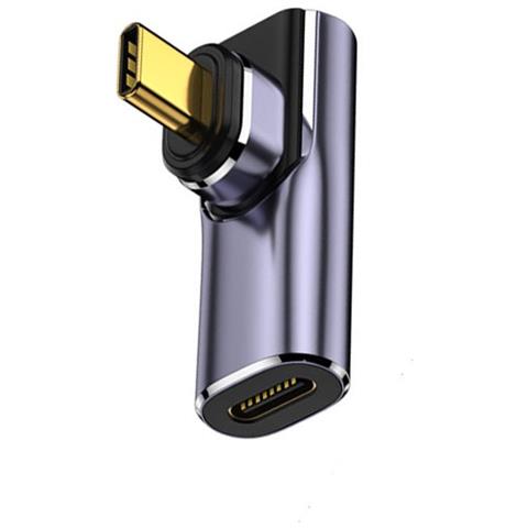 Adattatore Magnetico Da Usb-c Femmina A Usb-c Maschio Ad Angolo Retto (1 Pezzo) - Foto 3