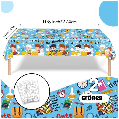 Tovaglia Da Colorare Per Bambini Integrazione Rientro A Scuola Scuola 274x137 Cm - Foto 2