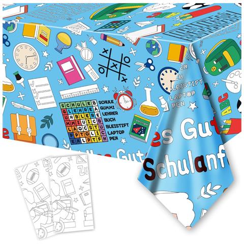 Tovaglia Da Colorare Per Bambini Integrazione Rientro A Scuola Scuola 274x137 Cm - Foto 1