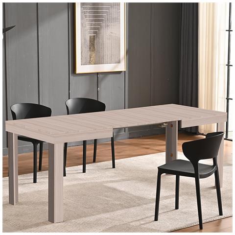 Tavolo Da Pranzo Allungabile Fino A 6 Posti 120-200cm Olmo Cucina Estensibile - Foto 5