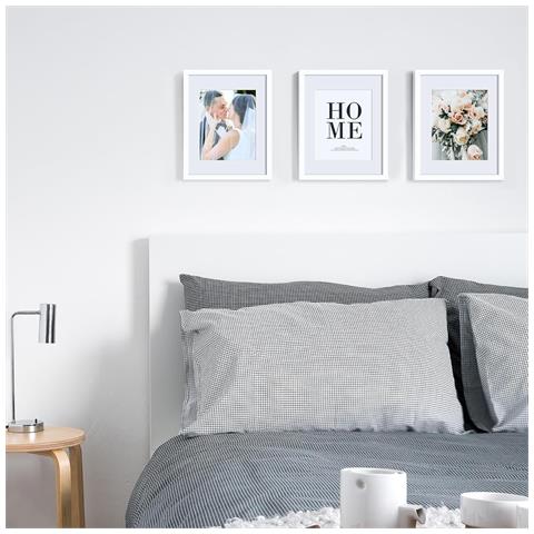 Set Di Cornici Per Foto In Pvc Bianco Da 5x7 Pollici Con Passpartout (confezione Da 5) - Esposizione Di Foto Di Famiglia, Matrimonio E Artistiche - Foto 7