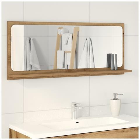 Specchio da bagno  Artisian Oak 90x10,5x37 cm in legno ingegnerizzato - Foto 2