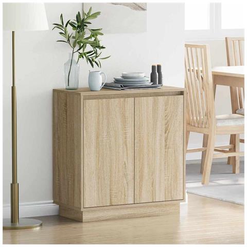 Credenza Rovere Sonoma 71 x 34.5 x 75 cm Legno multistrato - Foto 2