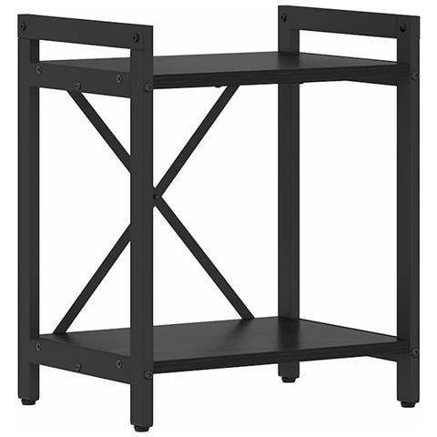 Libreria Rovere nero 40 x 30 x 48.5 cm Legno multistrato - Foto 1
