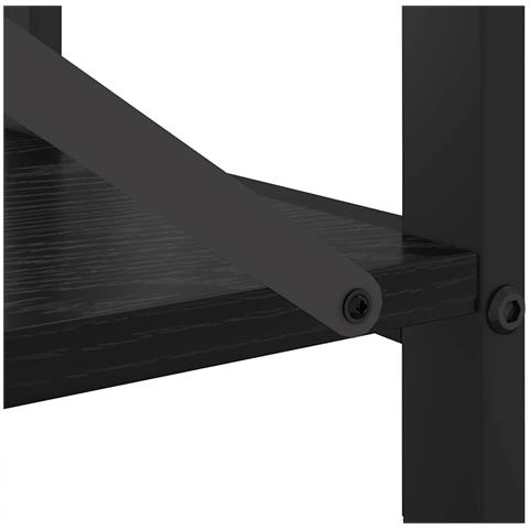 Libreria Rovere nero 40 x 30 x 48.5 cm Legno multistrato - Foto 9
