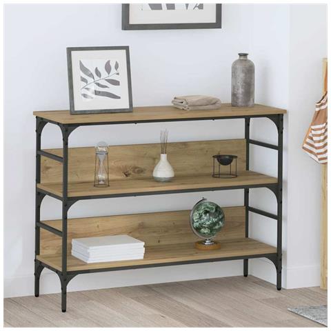 Tavolo consolle rovere artigianale 100 x 32 x 75 cm - Foto 2