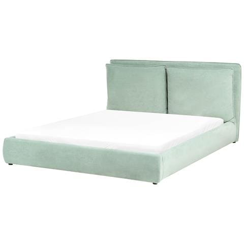 Letto Ad Acqua Velluto Bajonna 160 X 200 Cm Verde Menta - Foto 2