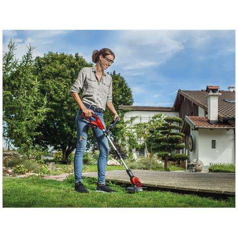 GE-CT 18 Li 1x 2.5Ah Akku-Rasentrimmer Akku Einstellbarer Holm 24 cm 0 W Batteria Nero, Rosso - Foto 2