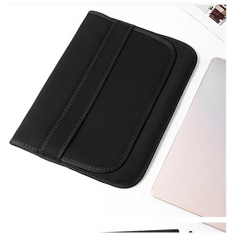 Custodia Protettiva Semplice A Libro In Neoprene Nero Da 14 Pollici Per Laptop - Foto 7