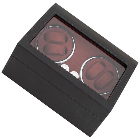 Carica Orologi Automatico Con Led - Cinque Modalità Di Rotazione, Finitura In Pelle Red - Foto 1