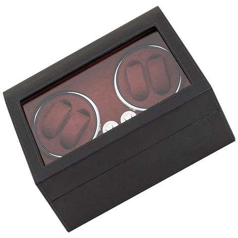 Carica Orologi Automatico Con Led - Cinque Modalità Di Rotazione, Finitura In Pelle Red - Foto 3