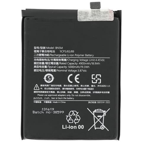 Oem Batteria Testata Ricambio Pari Originale Bn5m Per Xiaomi Redmi Note 12 4g - Foto 1
