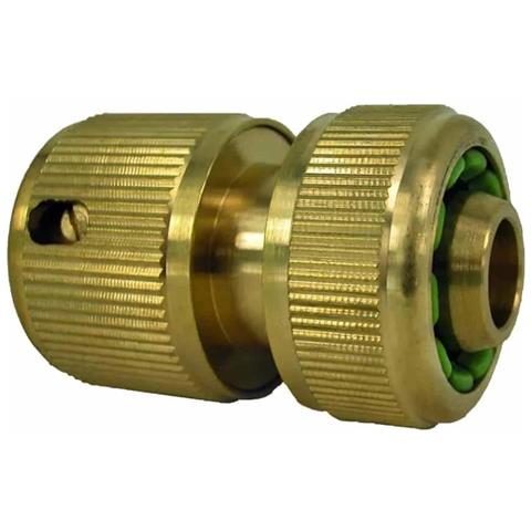 Raccordo Rapido Ottone 3/4 Con Stop Acqua Per Tubo Giardino - Foto 1