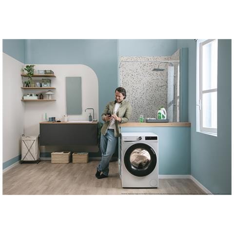 ProWash 500, Lavatrice Carica Frontale 11 KG, 30% più efficente della classe A, 1400 giri, Bianco, Inverter, Vapore, Wi-Fi, Smart Wash, BR 411BL9-S - Foto 16