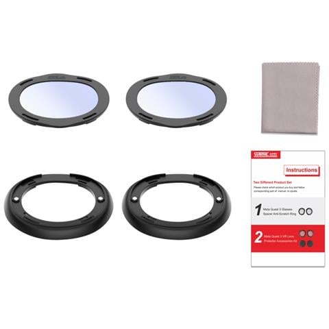 Montatura Per Occhiali Meta Quest 3 Con Lenti Antiriflesso Luce Blu (senza Diottrie) Trasparente - Foto 1