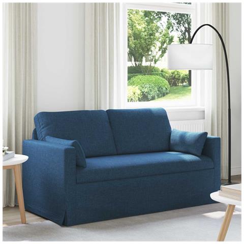 Divano Blu 158 x 78 x 80 cm Tessuto - Foto 2