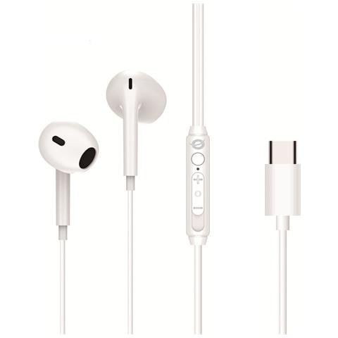 BRENDAN02W cuffia e auricolare Cablato In-ear Musica e Chiamate USB tipo-C Bianco - Foto 1
