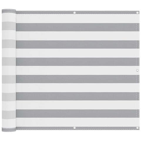 Schermo da balcone Grigio chiaro e bianco 90 x 300 cm - Foto 1
