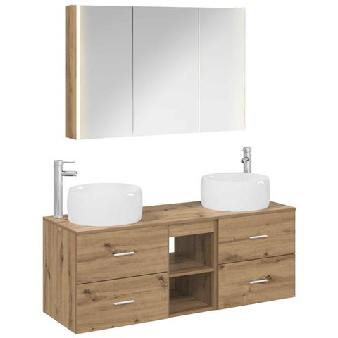 Set di mobili per il bagno 4 pcs Rovere Artigianale - Foto 1