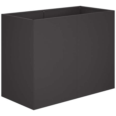 Vaso da giardino Nero 80 x 40 x 60 cm Acciaio laminato a freddo - Foto 1