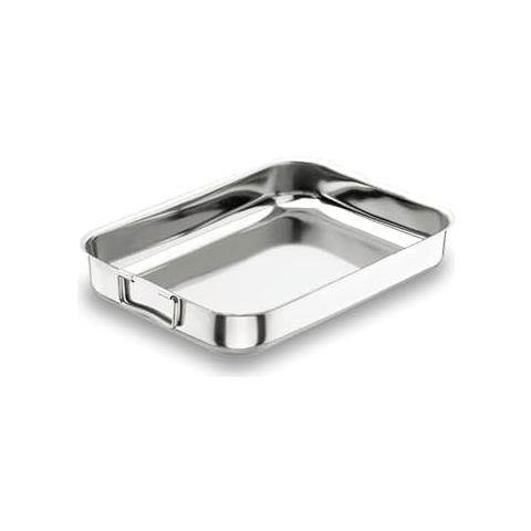 61540 - Teglia da forno con manico pieghevole 40x28 cm. Acciaio inox 18% CR. - Foto 1