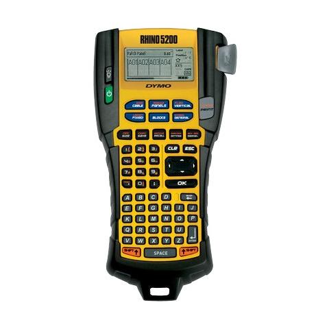 Etichettatrice Portatile Modello Rhino 5200 Formato 19 mm Schermo LCD 12 mm / sec Nera su Gialla - Foto 1