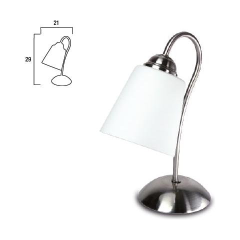 I-1162 / L NIK - Lampada da tavolo essenziale ma moderna color nickel 40 watt E14 - Foto 2