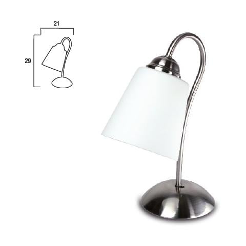 I-1162 / L NIK - Lampada da tavolo essenziale ma moderna color nickel 40 watt E14 - Foto 1