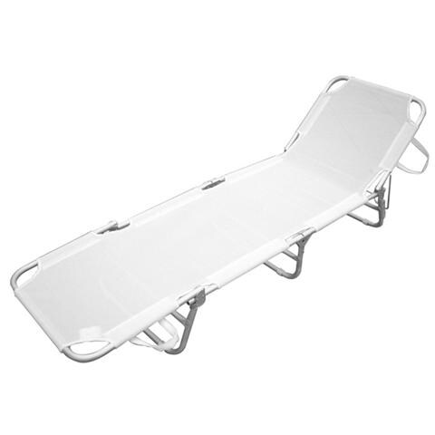 Lettino Prendisole da Giardino Sdraio in Alluminio Colore Bianco - Foto 2