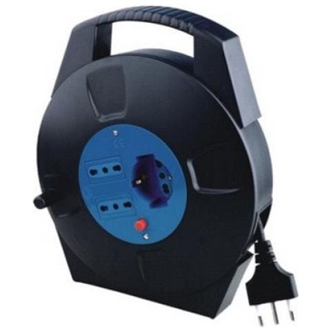 AVVOLGICAVO Elettrico DOMESTICO 8 mt 2 prese 2P+T 16A bipasso + 1 Schuko - Foto 2