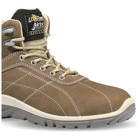 Scarpa antinfortunistica alta N 45 in tomaia impermeabile colore marrone - Foto 2