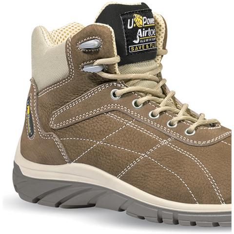 Scarpa antinfortunistica alta N 45 in tomaia impermeabile colore marrone - Foto 3